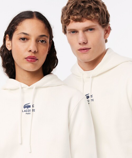 「LACOSTE」 プルオーバーパーカー L オリーブ メンズ_画像9