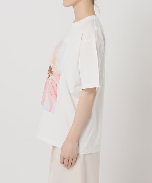 NOBLE（ノーブル） tシャツ フラワーフォトプリントT レディース