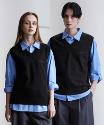CLEL（クレイル） ベスト ジレ 「CLEL」Basic Embroidered V-Neck Knit