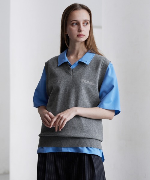 ベスト/ジレ zip collar knit vest CLANE（クラネ）の「ZIP COLLAR KNIT VEST（ベスト）」 - WEAR