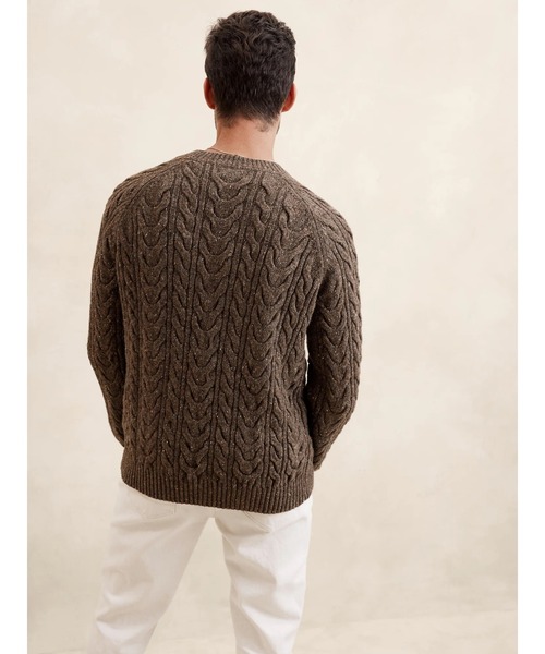 「BANANA REPUBLIC FACTORY STORE」 長袖ニット L グレー メンズ_画像3