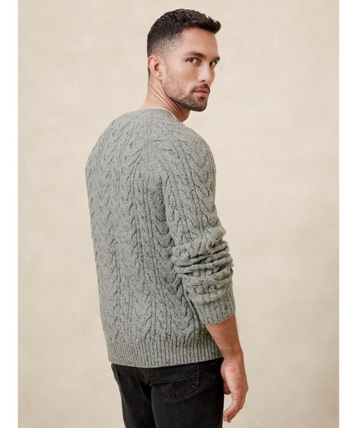 「BANANA REPUBLIC FACTORY STORE」 長袖ニット L グレー メンズ_画像6