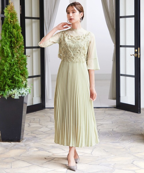「GIRL」 7分袖ワンピース M イエロー レディース_画像7