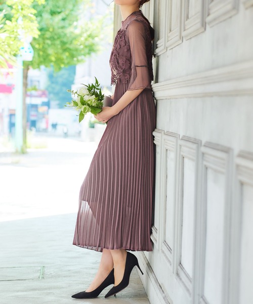 「GIRL」 7分袖ワンピース M イエロー レディース_画像8