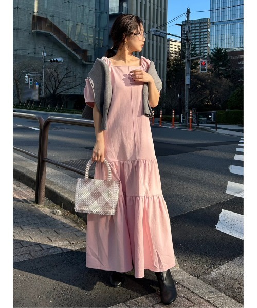 「FURFUR」 半袖ワンピース 00 イエロー レディース_画像2
