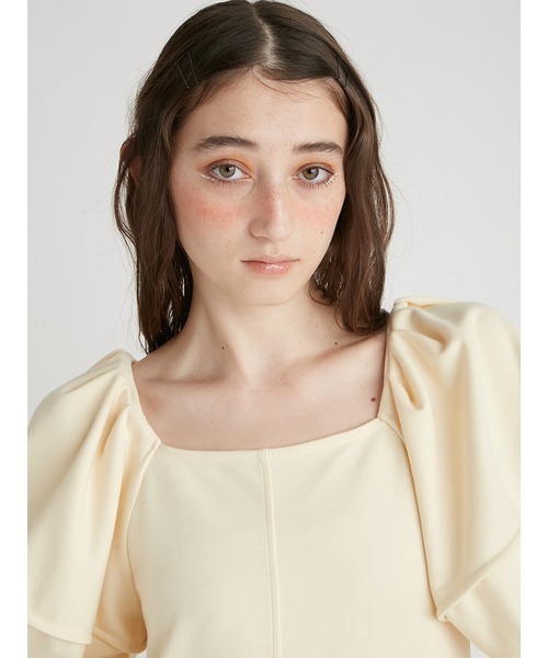 「FURFUR」 半袖ワンピース 00 イエロー レディース_画像9