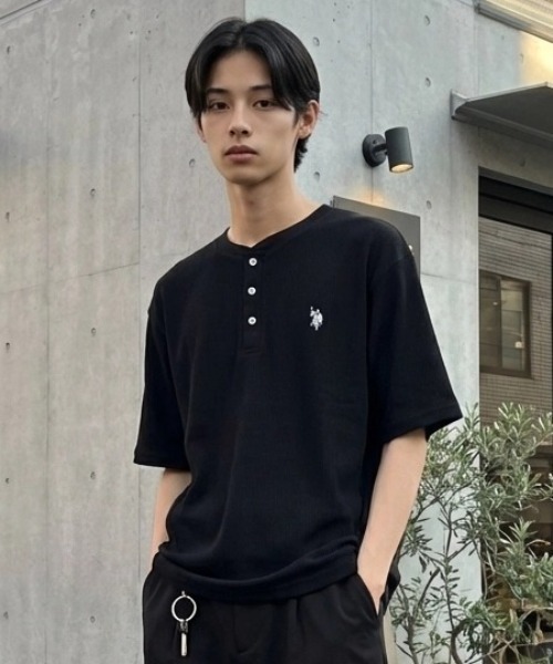 U.S. POLO ASSN.（ユーエスポロアッスン） ヘンリーネック tシャツ