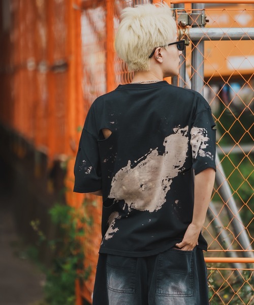 En serio TOKYO tシャツ 「SIDEWAYSTANCE」サンダーロゴ半袖グランジT