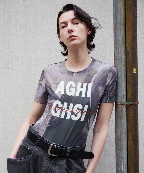 MAISON SPECIAL（メゾンスペシャル） tシャツ 半袖 Mesh Print Compact