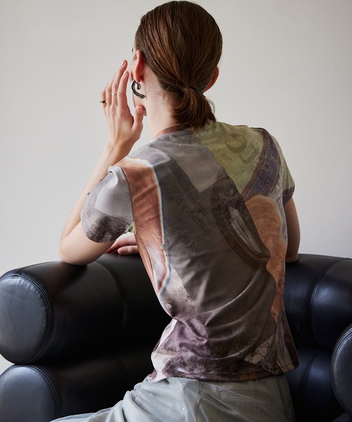 MAISON SPECIAL（メゾンスペシャル） tシャツ 半袖 Mesh Print Compact