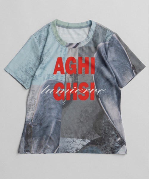 MAISON SPECIAL（メゾンスペシャル） tシャツ 半袖 Mesh Print Compact
