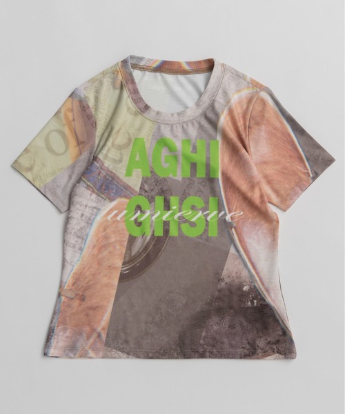 MAISON SPECIAL（メゾンスペシャル） tシャツ 半袖 Mesh Print Compact