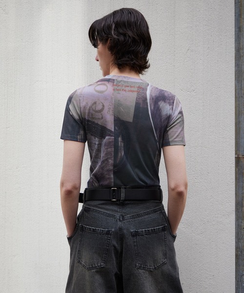 MAISON SPECIAL（メゾンスペシャル） tシャツ 半袖 Mesh Print Compact