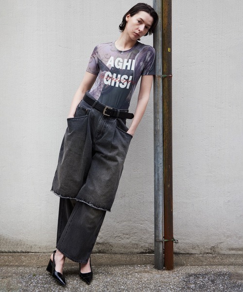 MAISON SPECIAL（メゾンスペシャル） tシャツ 半袖 Mesh Print Compact