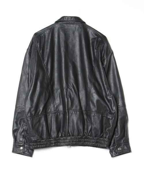 BEAMS（ビームス） レザーブルゾン M ブラック メンズ : ZOZOTOWN