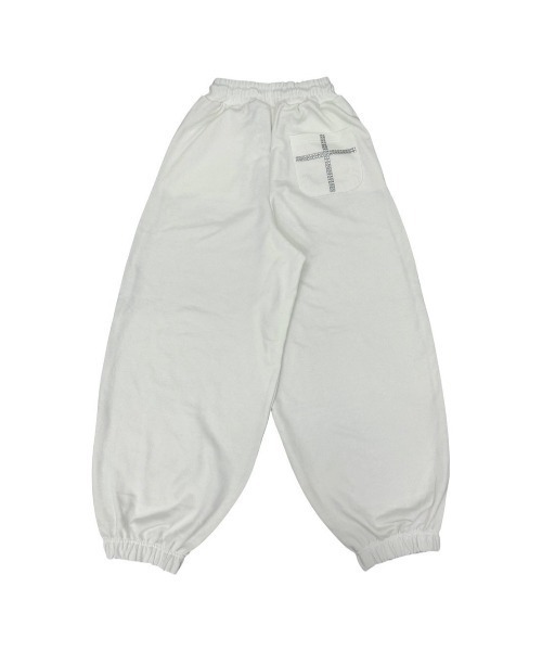 ワイドパンツ スウェットパンツ ジャージ 「nmtc+」cross studs sweat