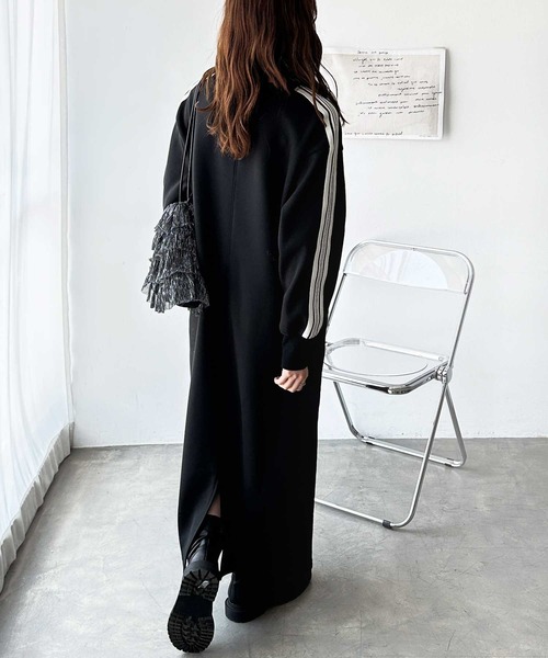 「GeeRA」 長袖ワンピース LARGE ブラック レディース_画像7