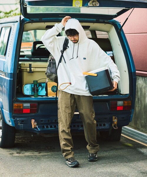 「FREAK'S STORE」 プルオーバーパーカー LARGE グレイッシュベージュ メンズ_画像6