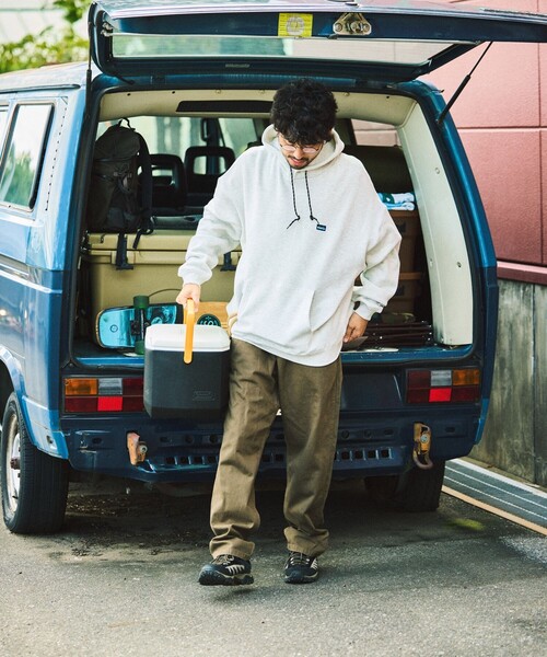「FREAK'S STORE」 プルオーバーパーカー LARGE グレイッシュベージュ メンズ_画像8