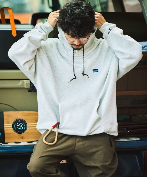 「FREAK'S STORE」 プルオーバーパーカー LARGE グレイッシュベージュ メンズ_画像9