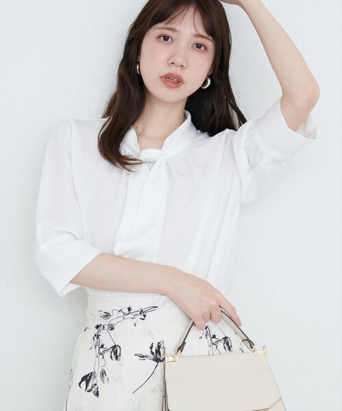 「natural couture」 半袖ブラウス FREE ネイビー レディース_画像3