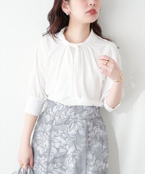 「natural couture」 半袖ブラウス FREE ネイビー レディース_画像6