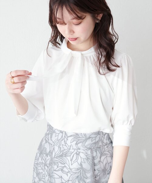 「natural couture」 半袖ブラウス FREE ネイビー レディース_画像7