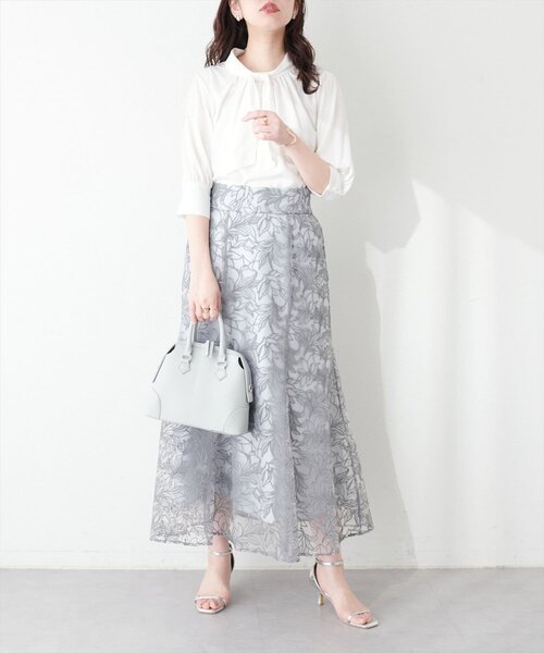 「natural couture」 半袖ブラウス FREE ネイビー レディース_画像8
