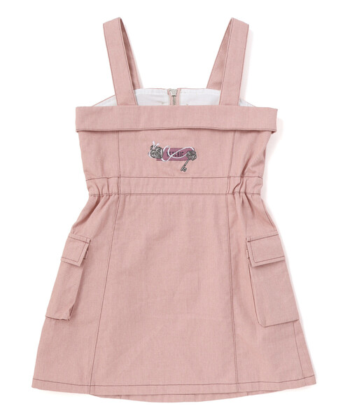 BABYのジャンスカ nexchic（ネクシック） ジャンパースカート ハート鍵刺しゅう