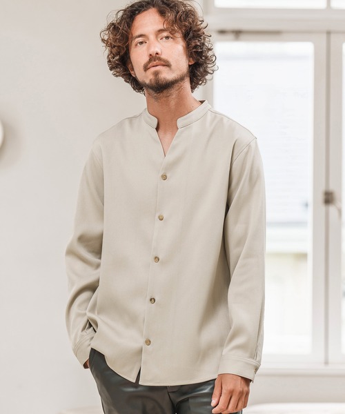 「Magine」 長袖シャツ 46 ベージュ メンズ_画像8
