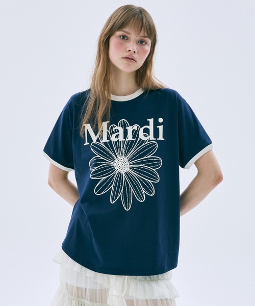 Mardi Mercredi（マルディメクルディ） tシャツ 半袖 RINGER TSHIRT