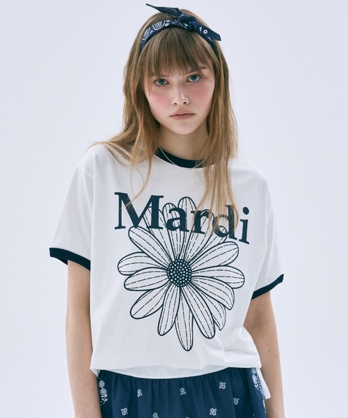 Mardi Mercredi（マルディメクルディ） tシャツ 半袖 RINGER TSHIRT