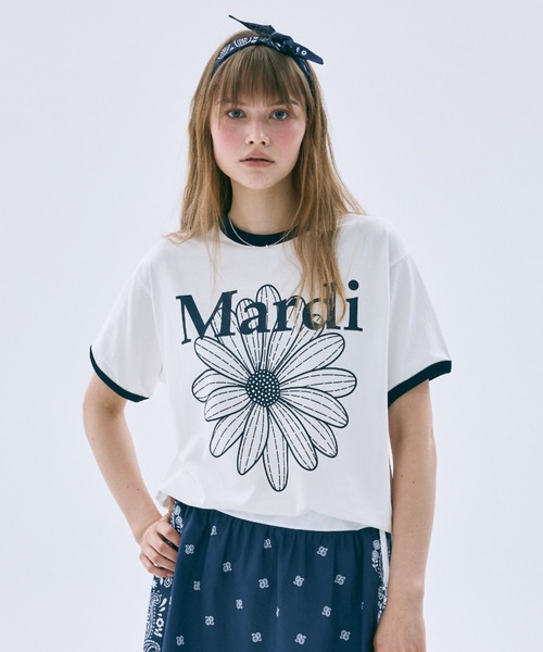 Mardi Mercredi（マルディメクルディ） tシャツ 半袖 RINGER TSHIRT