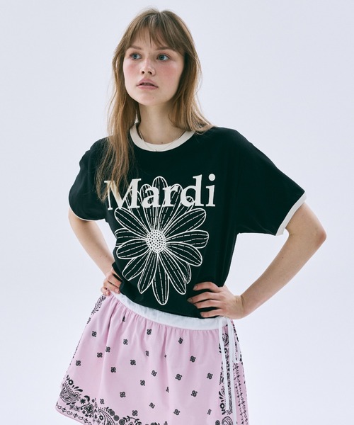 Mardi Mercredi（マルディメクルディ） tシャツ 半袖 RINGER TSHIRT
