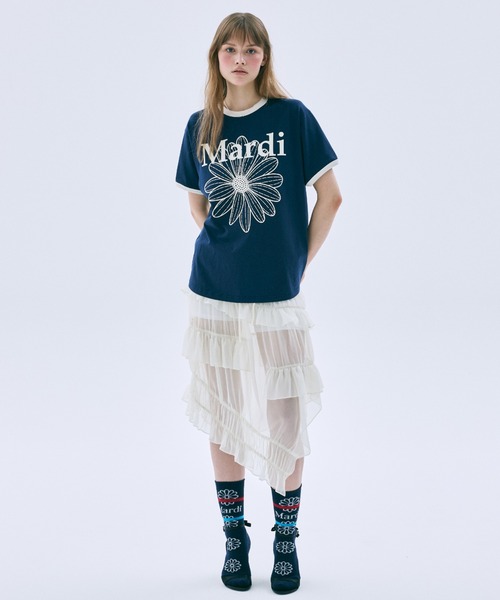 Mardi Mercredi（マルディメクルディ） tシャツ 半袖 RINGER TSHIRT