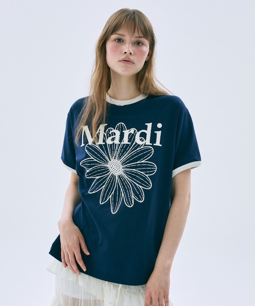 Mardi Mercredi（マルディメクルディ） tシャツ 半袖 RINGER TSHIRT