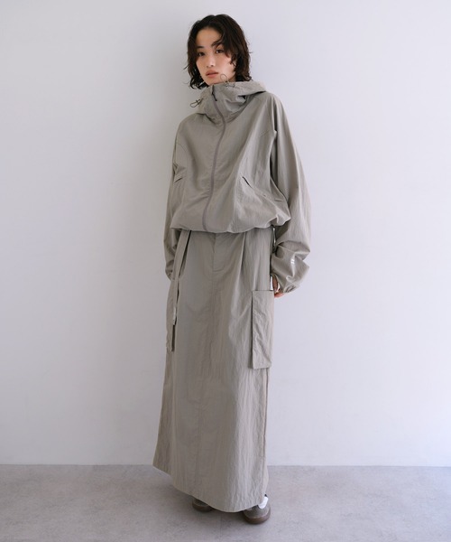 「ANME」 ロングスカート L グレー レディース_画像2