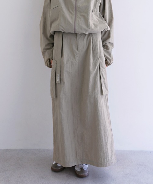 「ANME」 ロングスカート L グレー レディース_画像3