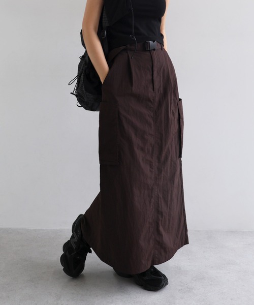 「ANME」 ロングスカート L グレー レディース_画像6