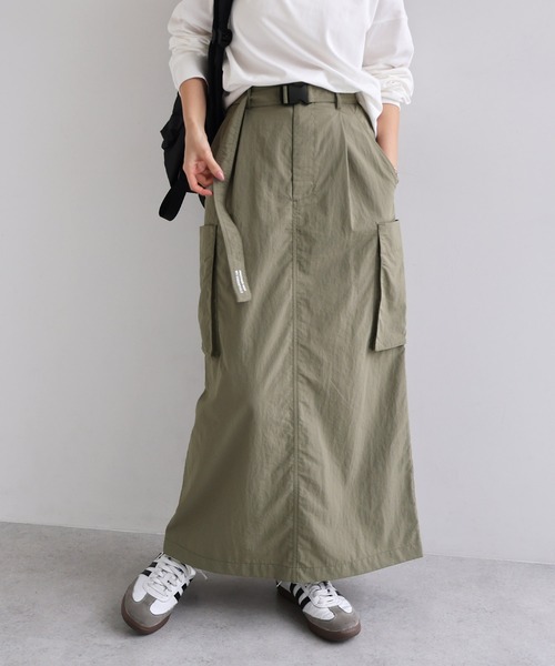 「ANME」 ロングスカート L グレー レディース_画像8