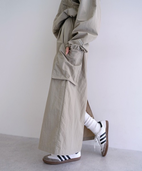 「ANME」 ロングスカート L グレー レディース_画像9