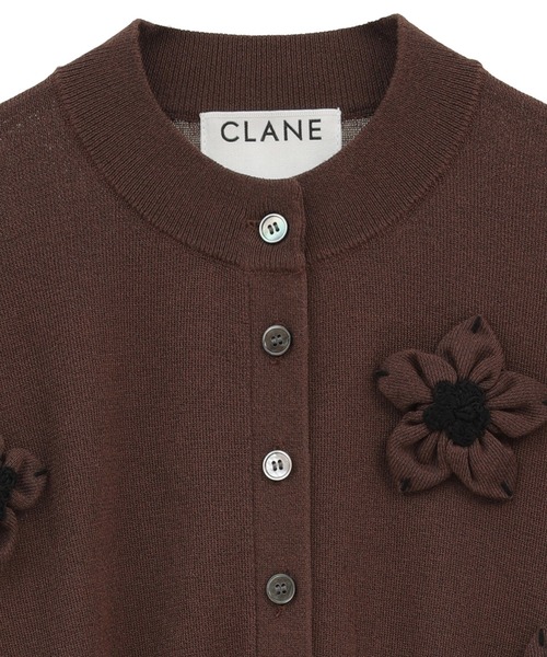 CLANE（クラネ） カーディガン 「CLANE」FLOWER MOTIF KNIT CARDIGAN