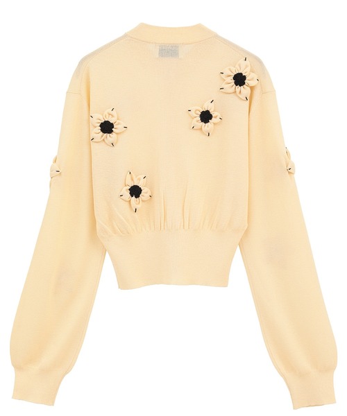 CLANE（クラネ） カーディガン 「CLANE」FLOWER MOTIF KNIT CARDIGAN
