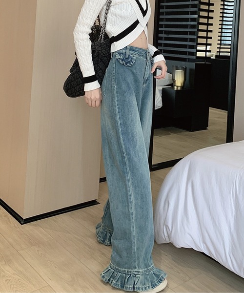 「meJane」 デニムパンツ S ブルー レディース_画像4