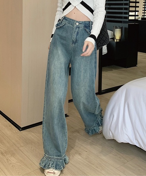 「meJane」 デニムパンツ S ブルー レディース_画像7
