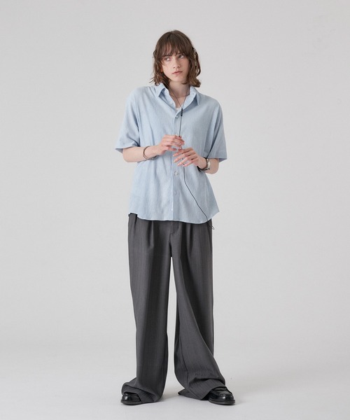 「ONCILY」 半袖シャツ MEDIUM ブルー メンズ_画像4