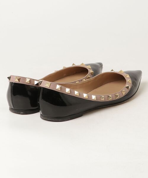 「VALENTINO GARAVANI」 フラットパンプス 37.5 ブラック レディース_画像2