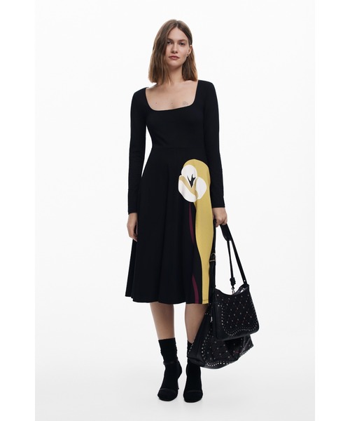 「Desigual」 長袖ワンピース X-LARGE ブラック レディース_画像2