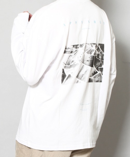 CERCA tシャツ BEYES/バックフォトプリント ロングスリーブ クルー