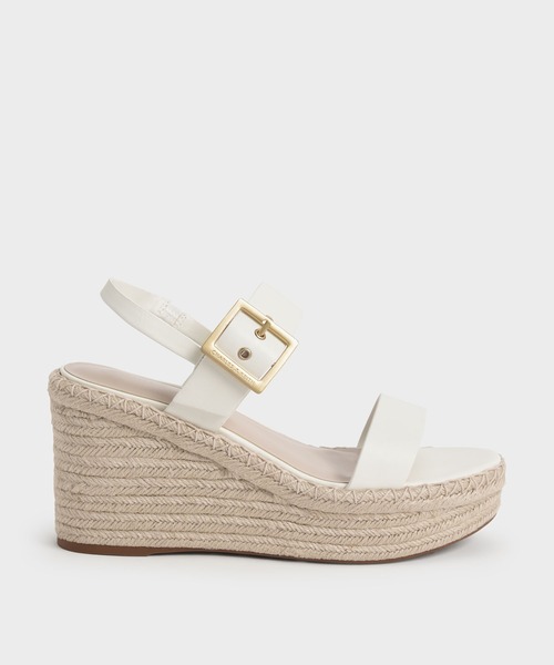 靴 Charles&Keith Buckled Espadrille Wedges CHARLES ＆ KEITH サンダル バックル エスパドリーユ ウェッジ